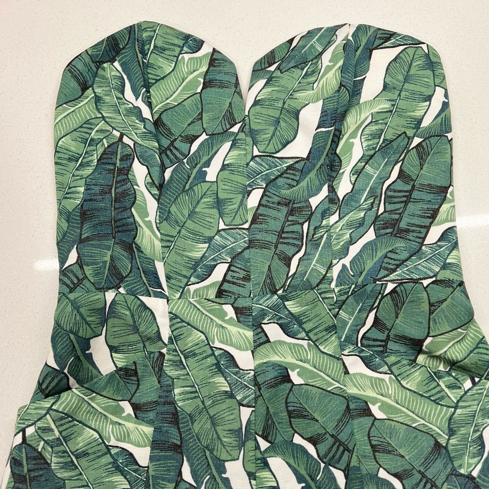 H&M Tropical Green Strapless romper - Picture 4 of 5